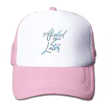 Бейсбольные кепки унисекс с сеткой Alcohol You Later, Регулируемая Кепка В Стиле Дальнобойщика розового цвета