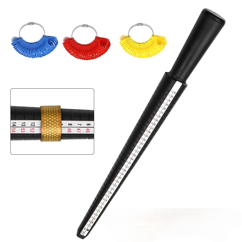 Outils De Bijouterie Professionnels, Jauge De Bague, Bâton De Mandrin, Règle De Doigt, Mesure De La Taille UK/US, Ensembles De Tailles De Bijoux à Bricoler Soi-même En Plastique