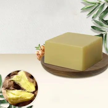 

120g Ginger Essential Oil Handmade Rectangle Soap Anti-Bacteria Relieving Itching Shrink Pores Bath Hair Face Wash Skin Care