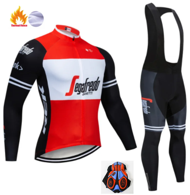 Winter Cycling set Треккинг зимний термальный флис теплый Велоспорт Джерси Набор термальная одежда для велоспорта Одежда для верховой езды Ropa Ciclismo - Цвет: Winter Cycling set
