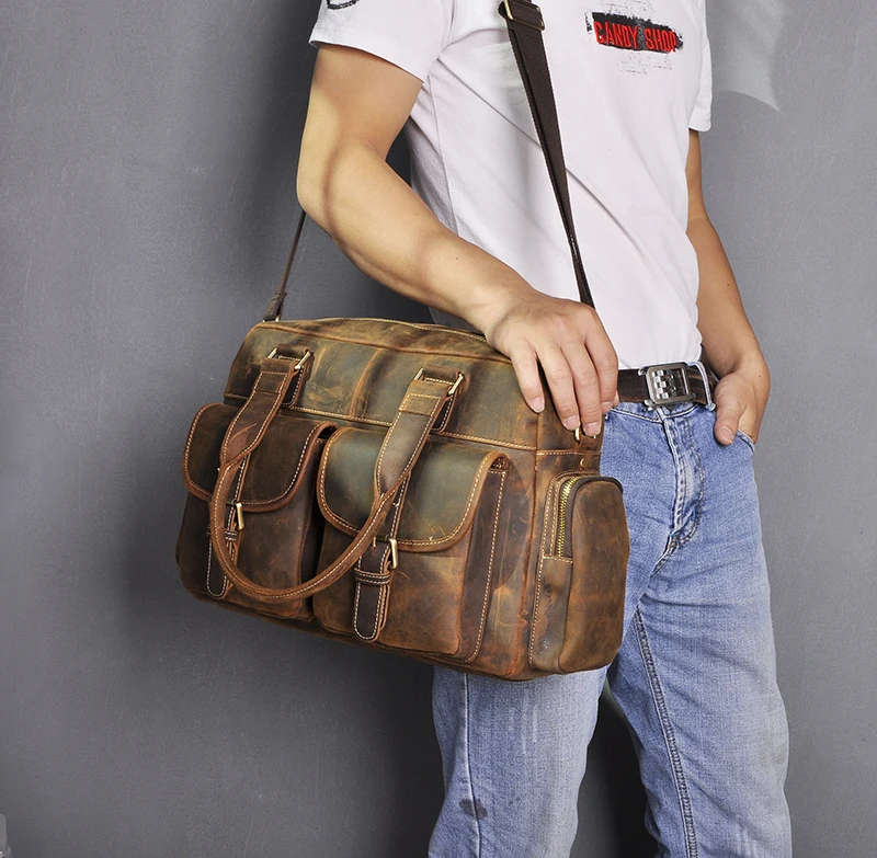 Горячая Распродажа дизайнерский Повседневный модный мужской портфель из натуральной кожи деловой чехол для ноутбука Attache сумка-мессенджер для мужчин 061-b