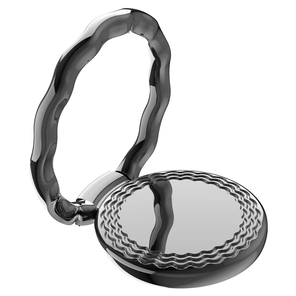 

Wave Shaped Design 360 Degree Rotating Zinc Alloy Finger Ring Holder Stand For iPhone X 8 Samsung xiaomi Metal CellPhone