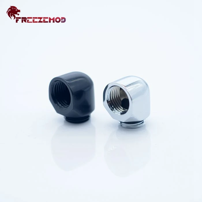 Freezemod медный двойной внутренний G1/4 ''резьба 90 градусов фитинг адаптер