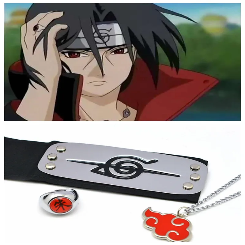 Naruto Shippuden Akatsuki Itachi Necklace Ninja Cosplay Costume Accessories