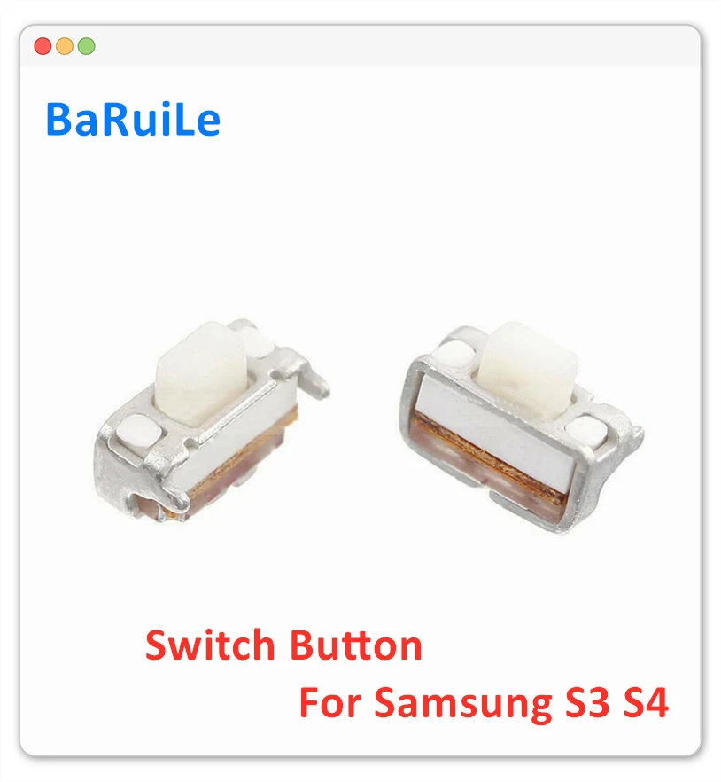 BaRuiLe 50 шт. 4 мм Кнопка включения/выключения питания для samsung Galaxy S4 i9500 S3 i9300 S2 i9100