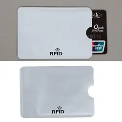 Petit portefeuille blanc Anti Rfid pour carte bancaire, porte cartes de crédit, en métal, Nfc, couverture en aluminium pour carte d'identité, 5 pièces, O5g9 
