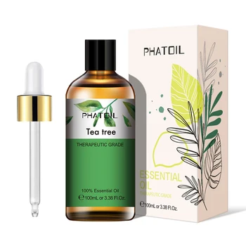 

100ml Natural Tea Tree Essential Oil Diffuser Sandalwood Pure Essential Oils Lavender Geranium Lemongrass Chamomile Massage Oil