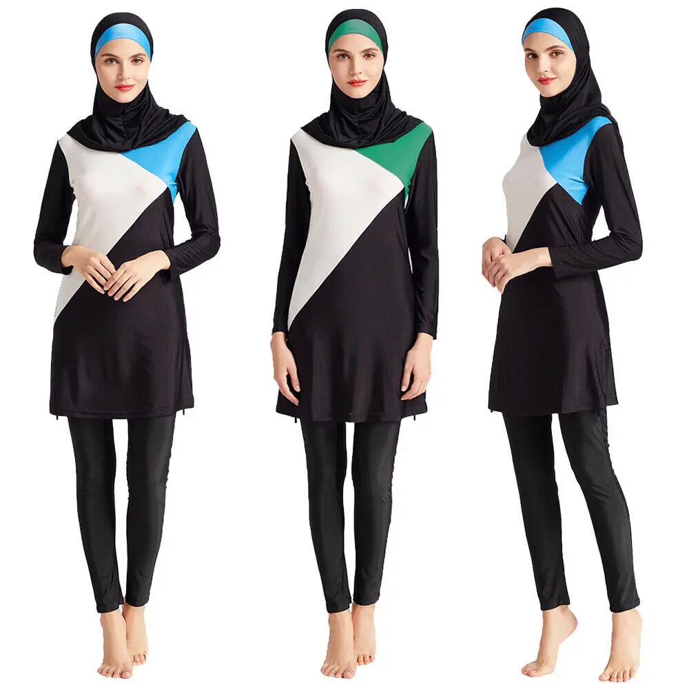 

Muslim Women Hijab Swimwear Burkini Islamic Full Cover Swimsuit Modesty Beachwear Plus Size Arab Swimming Costume Bathing Suit