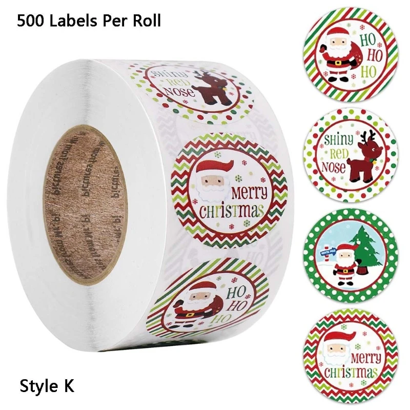 500pcs Round 4 Designs Merry Christmas Thank You Stickers Seal Labels for Envelope Cards Gift Package Scrapbooking Decor|Stickers| - AliExpress