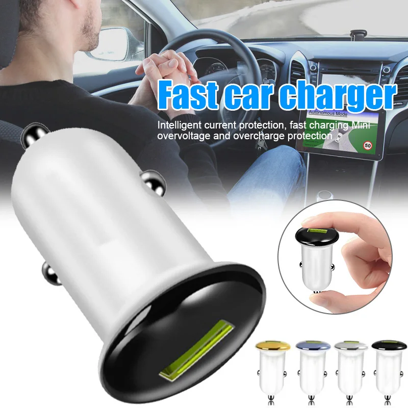 

Mini Mushroom Double USB Car Charger Wireless Charging 3.0 Fast Charge Car Styling