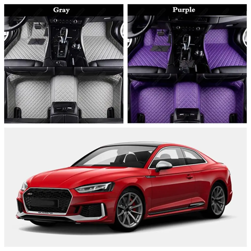 Автомобильные коврики для Audi R8 RS3 RS4 RS5 RS6 RS7 TTRS S1 S3 S4 S5 S6 S7 S8 TT автомобильные коврики для ног напольный коврик на заказ Авто ковровое покрытие