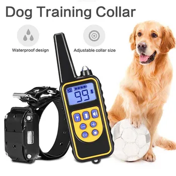 

800m Electric Dog Training Collar Pet Remote Control Waterproof Rechargeable for All Size Shock Vibration Sound adiestramiento