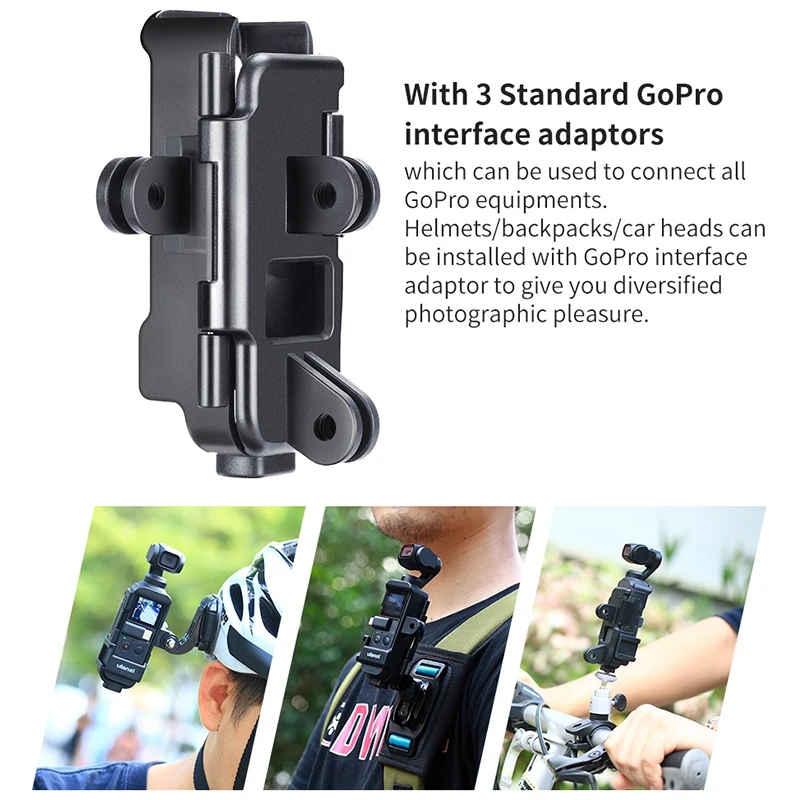 ABKT-Ulanzi Op-7 чехол Vlog для Osmo Pocket Extemd Mount Adapter с 1/4 винтом Холодный башмак для микрофона светодиодный светильник