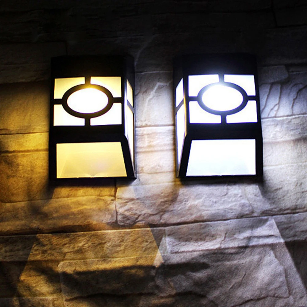 

LED Solar Powered Retro LED Wall Lamp Garden Path Fence Yard Passage LED Wall Light Outdoor Waterproof IP65 Solar Lamp Lantern