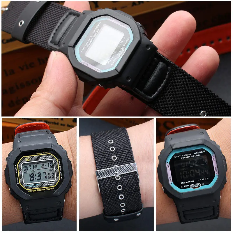 Для объектива с оптическими зумом Casio aw-591ms aw-590 awg-m100/101 g-300 модифицированный нейлон часового пояса