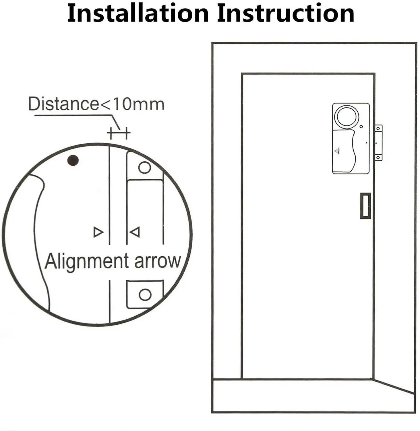 Onvian Door Opening Sensor Wireless Time Delay Door Alarm Door Sensor Door and Window Security Alarm Home Security Fast Delivery