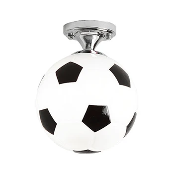 

Coffee Bar Home Decor Bedroom Balcony Lighting Fixture Kids Room LED Ceiling Light Football Shape For Boys Chandelier Sport