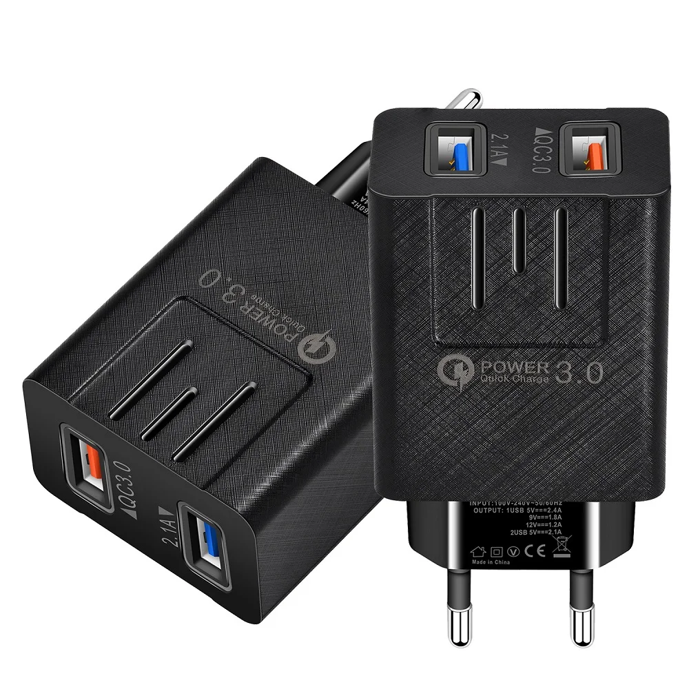 Быстрая зарядка USB адаптер ЕС QC3.0 двойной USB зарядное устройство адаптер питания для планшета смартфон для Xiaomi EU штекер