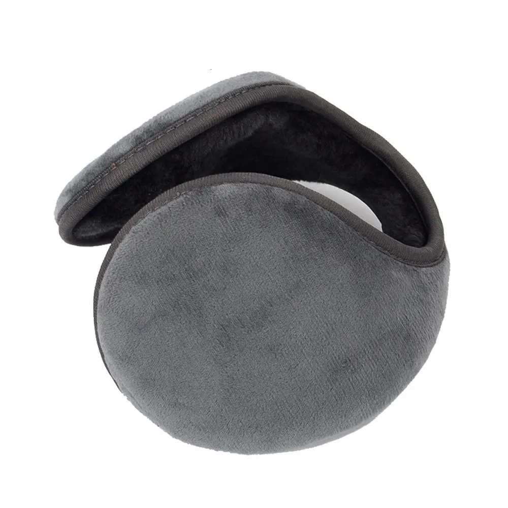 Dark Grey Женские наушники, теплые мужские наушники, зимние аксессуары для женщин и мужчин, тканевые плюшевые мужские теплые наушники - Цвет: Dark Grey