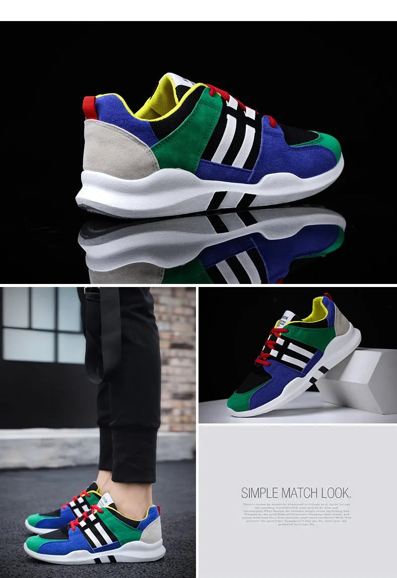 Spring New Style Men Sports Footwear Korean-style Breathable Mesh Running Shoes Travel Cortez Skate Shoes