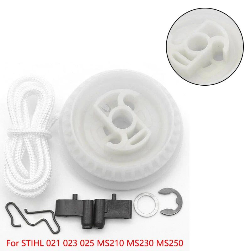 leaf blower and vacuum Replacement Recoil Starter Pulley Pawl Rope Kit For Stihl 021 023 025 MS210 MS230 MS250 Chainsaw Meower Repair Accessories grass strimmer