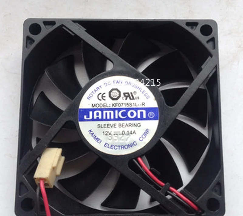 Бесплатная доставка Для Jamicon KF0715S1L-R DC 12V 0.14A 70x70x15 мм 2-проводной Вентилятор