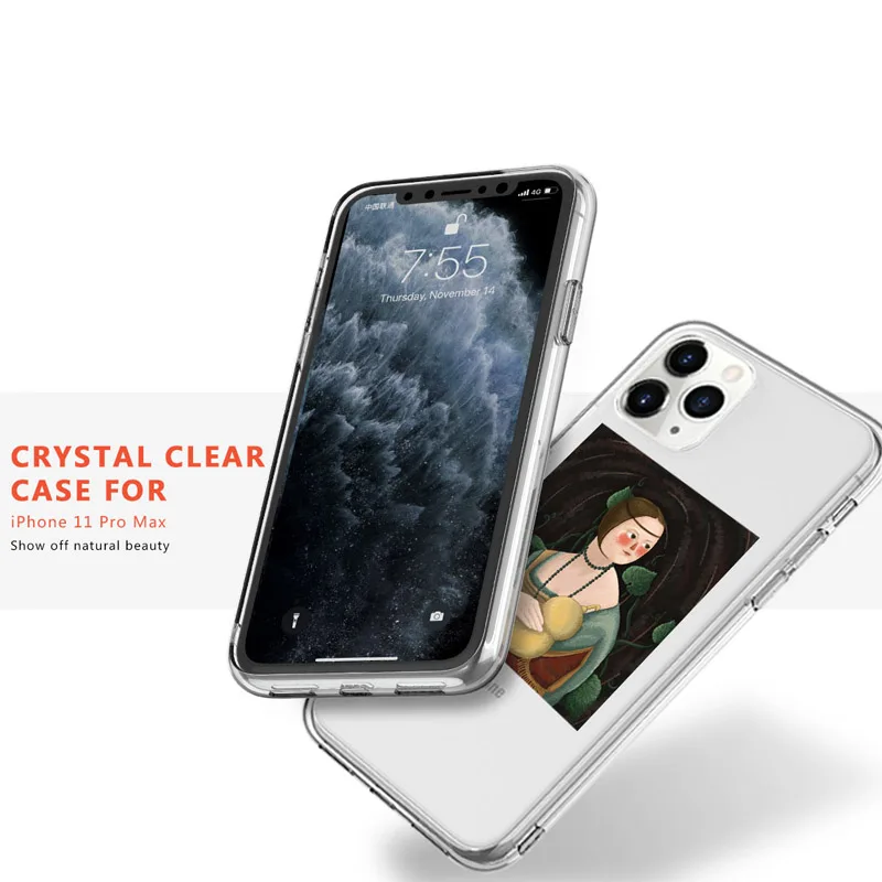 Прозрачный чехол Lovebay с художественным рисунком для iPhone 11 Pro Max X XS XR Xs 6 6s 78 Plus
