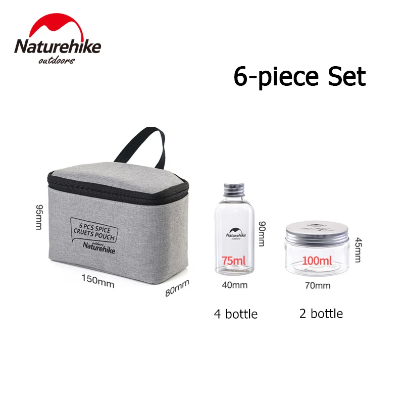 Seasoning Jar Naturehike Camping Seasoning Jar Portable Outdoor Kitchen Barbecue Cruets Spice Set Bottles Camping Supplies