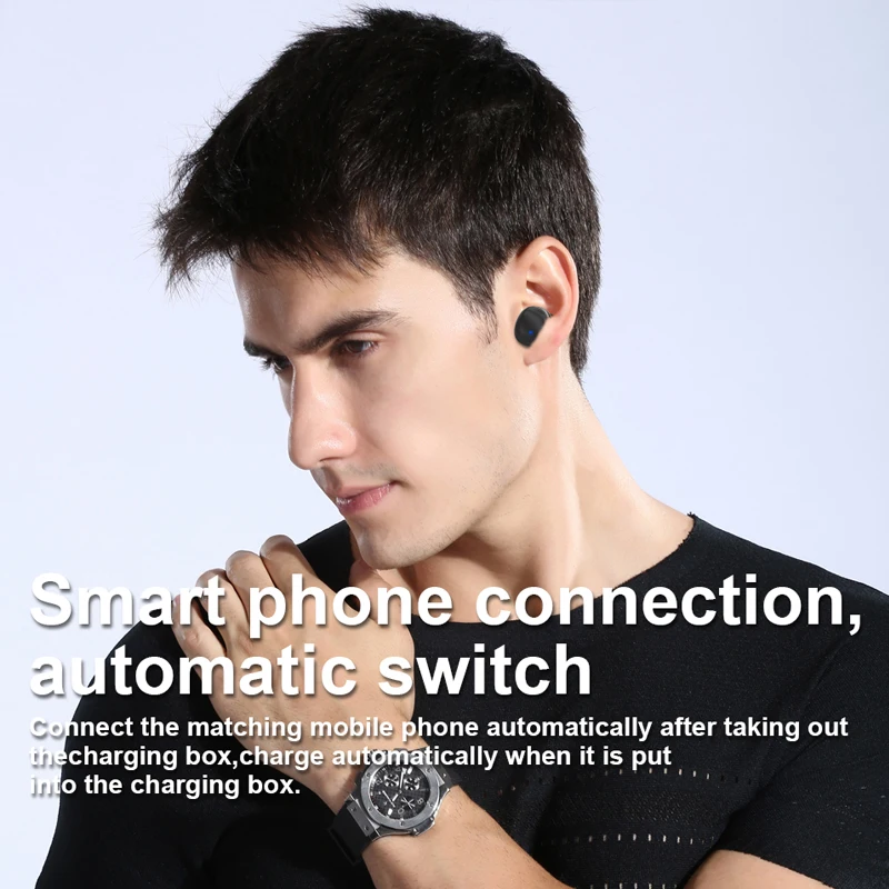 Lanado Новинка TWS V5.0 Bluetooth наушники водонепроницаемые IPX7 Touch Высокое разрешение