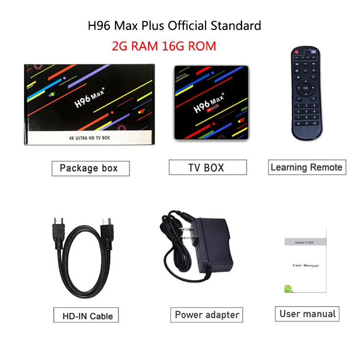 H96 Max Plus tv Box 2,4G/5G Wifi Android 9,0 RK3328 четырехъядерный BT 4,0 Google Play Smart tv USB3.0 H.265 4K Youtube Netflix - Цвет: 2GB 16GB