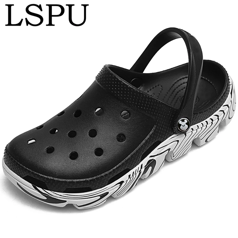 

Plus Size Summer Men Clogs Slip On Breathable Casual Sandals Jelly Shoes Water Beach Slippers Crocks Sandals For Men Lightweight
