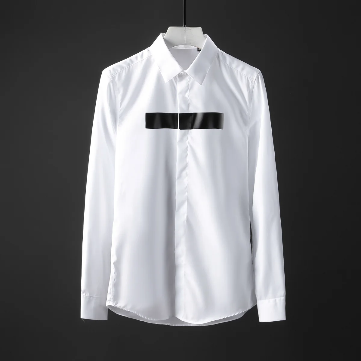 Minglu мужская хлопковая рубашка Camisa Masculina модная мужская рубашка с длинным рукавом и принтом из смолы приталенная мужская рубашка