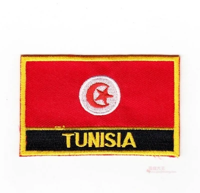 Национальный флаг вышивка патч значок по всему миру 8*5 см Свазиленд Швеция Таиланд Турция Украина URUGUAY СССР США - Цвет: TUNISIA