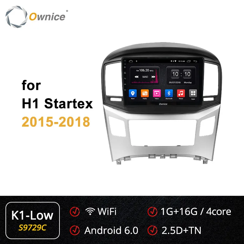 S9729 K1 LOW Ownice Android 9,0 автомобильный Радио навигатор gps плеер для hyundai H1- K3 K5 K6 360 панорама DSP 4G LTE SPDIF опционально - Цвет: S9729 K1 LOW