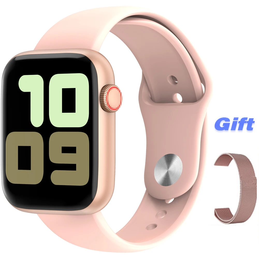 W75Pink 44 мм умные часы серии 5 40 мм IWo12 Lite Bluetooth часы ЭКГ кровяное давление фитнес часы SmartWatch IWO PK iwo8 12 для Apple iphone - Цвет: W75Pink