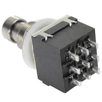 

10 Pcs 9-pin 3PDT Guitar effects Self-locking Button switch