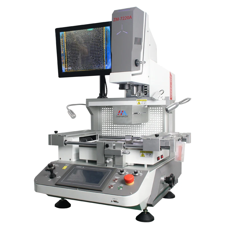BGA Rework Station with Precise Optical Alignment System and 3 Independent Control Heaters