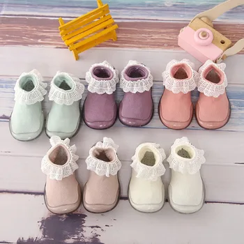 

girl Baby Shoes First Shoes Baby Walkers Toddler First Walker Baby Girl Kids Soft Rubber Sole Baby Shoe Knit Booties Anti-slip