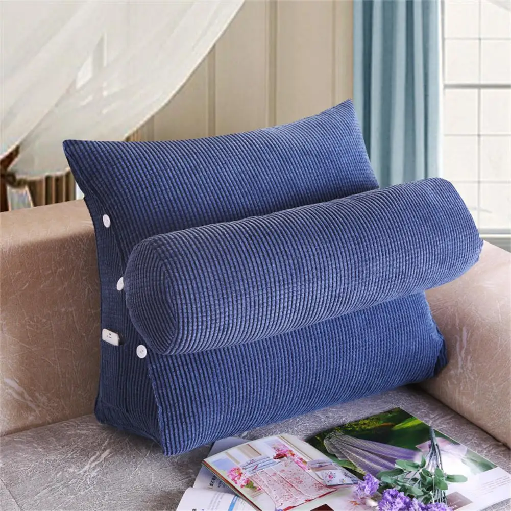 denim Blue HobbyLane треугольная подушка для дивана, подушка для кровати, поясничная подушка, модное украшение для дома, чистый цвет, рождественский подарок, современная простота - Цвет: denim Blue