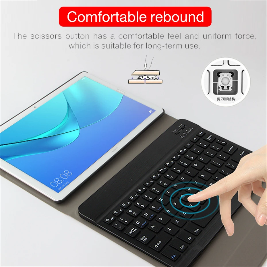 Кожаный чехол с клавиатурой Bluetooth для huawei Mediapad M5 Lite 10 BAH2-W19/L09/W09, чехол для планшета huawei M5 lite 10, чехол