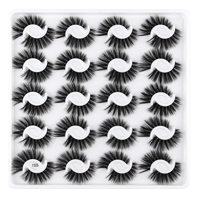 16/20 Pairs Soft 3D Mink Lashes Faux Thick Natural Long False Eyelashes Cosmetic Makeup Tool Extension Eye Lashes