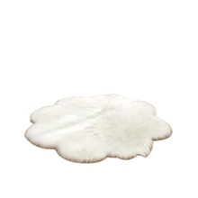 Декоративный Напольный ковер в форме цветка, однотонный ковер для дома, гостиной, пушистый Европейский стиль, многоцелевой мягкий искусственный плюш, нескользящий