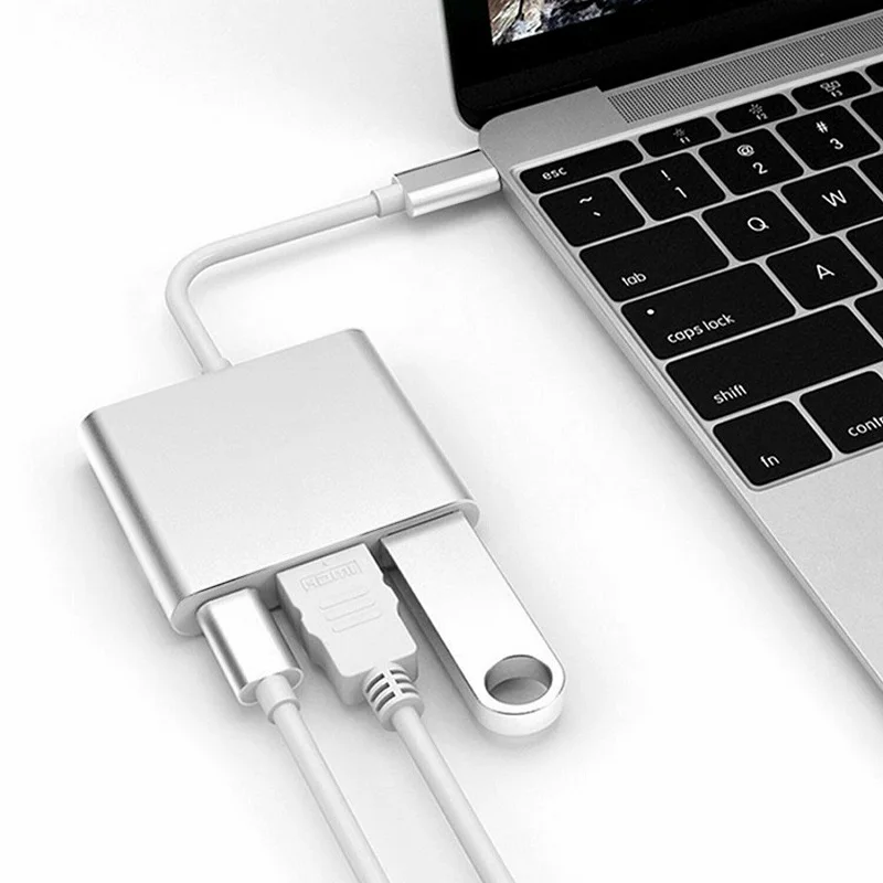 Tonbux USB HDMI Тип C Hdmi 3 1 адаптер конвертер c к HDMI/USB 0 для Apple Macbook адаптер| |
