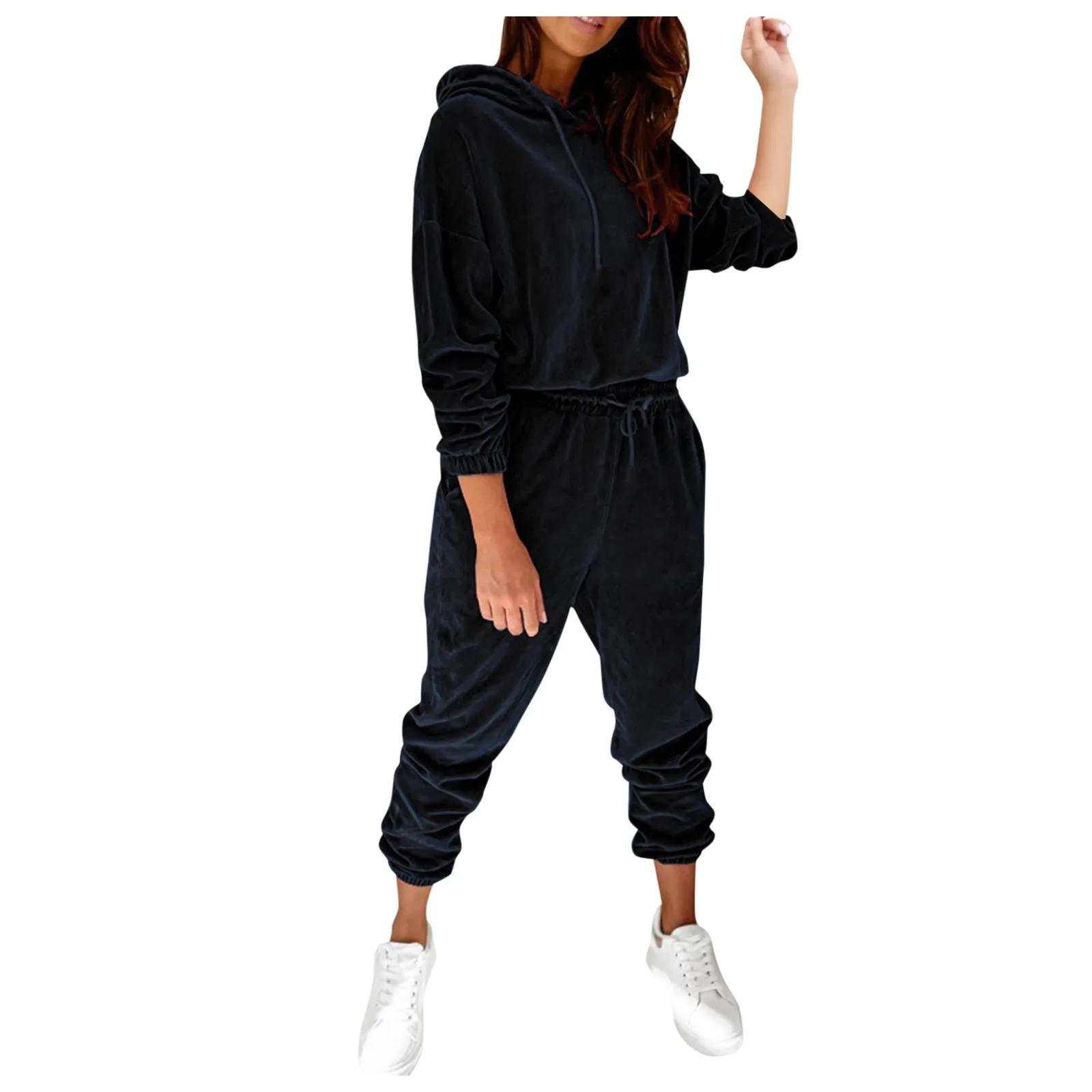 2021 Winter Fashion Outfits For Women Tracksuit Hoodies Sweatshirt And Sweatpants Casual Sports 2 Piece Set Sweatsuits 2