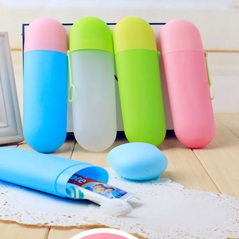 Portable Toothbrush Toothpaste Case Cover Holder Travel Hiking Camping Toothbrush Storage Box Wash