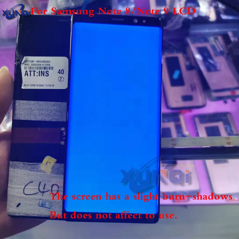 

Burn in Shadow SUPER AMOLED Display For SAMSUNG Galaxy Note 8 Note 9 LCD Display For Note8 Note9 Touch Screen Replacement