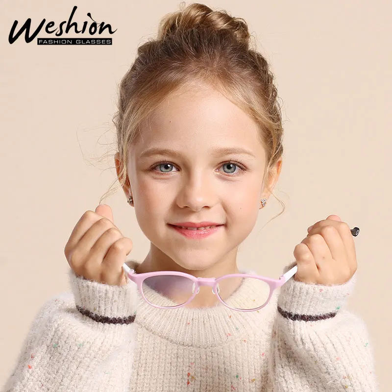 Anti Blue Light Glasses Kids Boy Girls Silicone Optical Frame Junior TR90 Clear Computer 5-10 Children Eyeglasse UV Filter