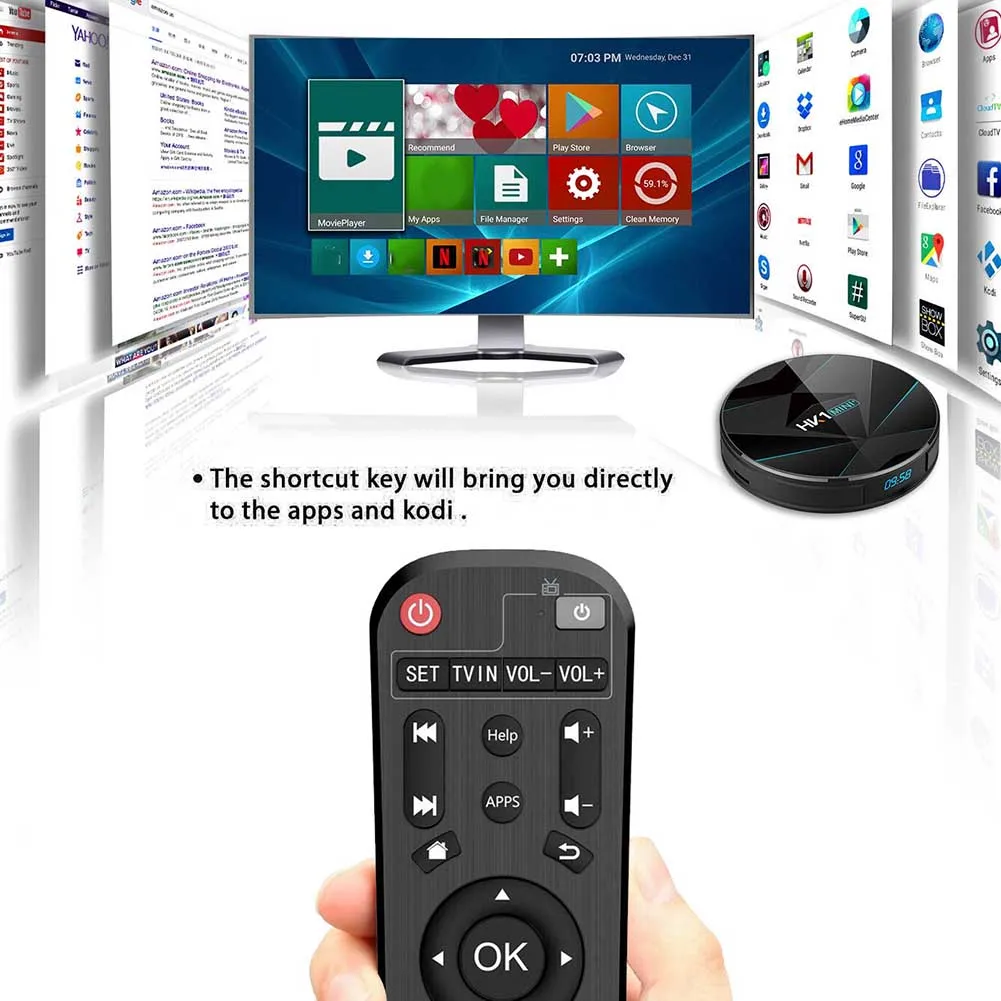 HK1 MINI Plus 4K BT Digital Network USB Smart Stable High Definition Media Quad Core For Android 9.0 Dual WiFi TV Box