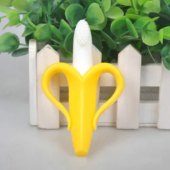 

Silicone Teether Baby Teething Toys Banana Corn Teether Infant Oral Care Toothbrush Chewing Toy Fruit Teethers Wholesale