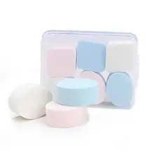 12 шт. пуховка для пудры круглая Влажная и сухая мягкая губка для макияжа воздушная подушка для Пудры Губка для девушек